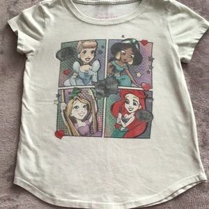 White T-shirt with princess on it